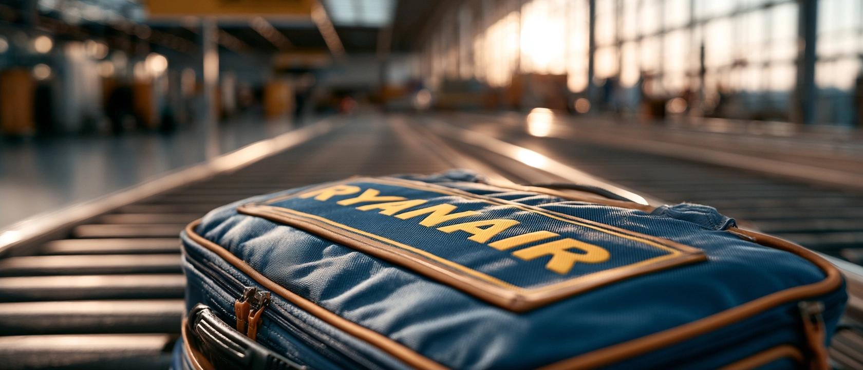 Ryanair airplane at airport terminal gate