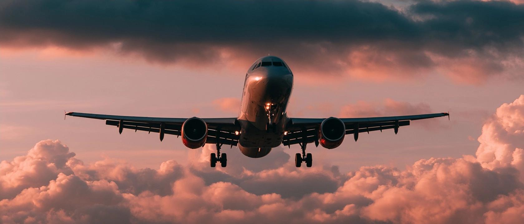 flight search laptop screen google flights skyscanner cheap tickets, airplane window seat view summer europe sunset clouds flight